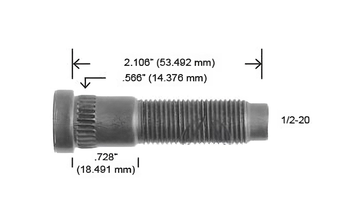 3194-R BIRLO RUEDA FORD 1/2-20 R LONG. 2 1/64 H33175