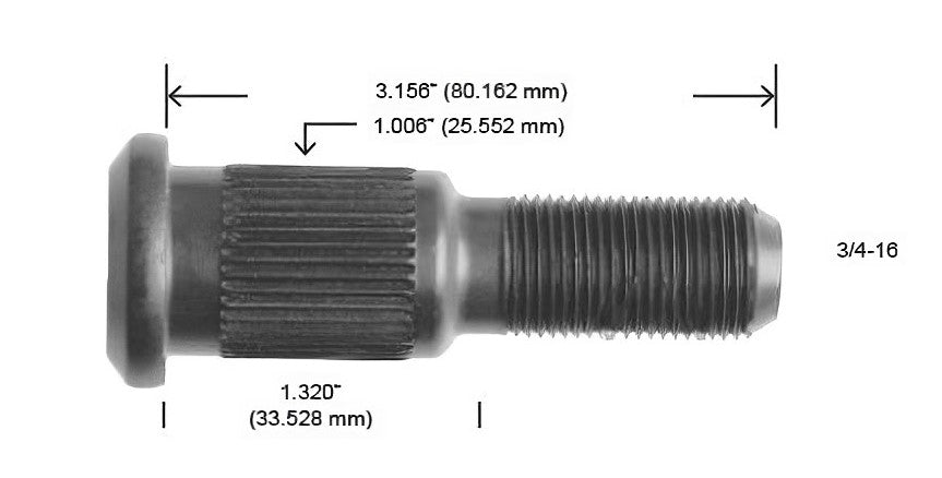 8107N-R BIRLO 3/4-16 EJE ROCKWEL KENWORTH