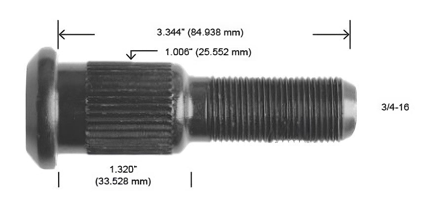8108N-L BIRLO 3/4-16 EJE ROCKWEL KENWORTH
