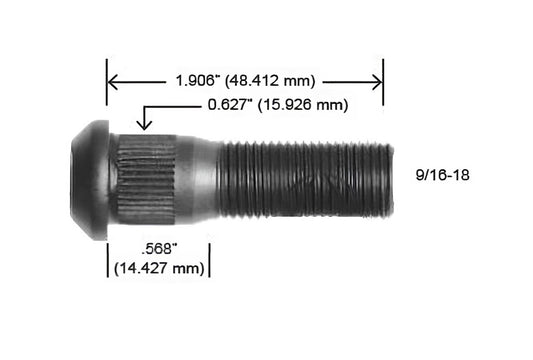 1100-R BIRLO 9/16-18 C30 DOBLE RODADA (H11100)