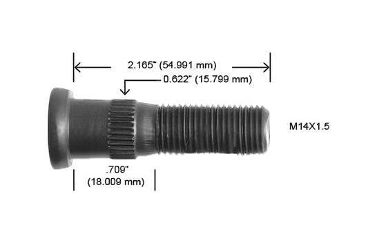 1170-R Birlo Ext. Esp. 14 X 1.5 X 54 mm (H29515)