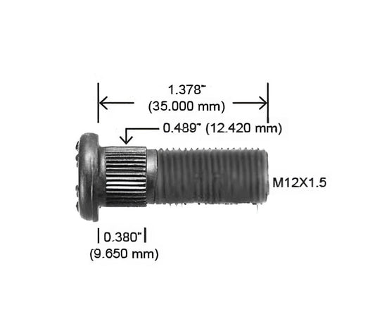 1202-R BIRLO M12 X 1.25mm PONTIAC MATIZ (H29334)