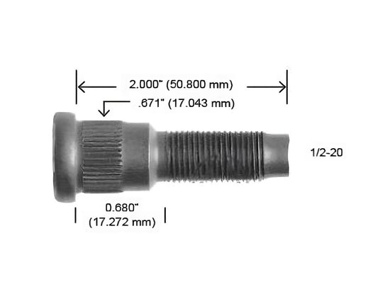 2120-R BIRLO 1/2-20 X 2 D250 RAM 94-96 (H22120)