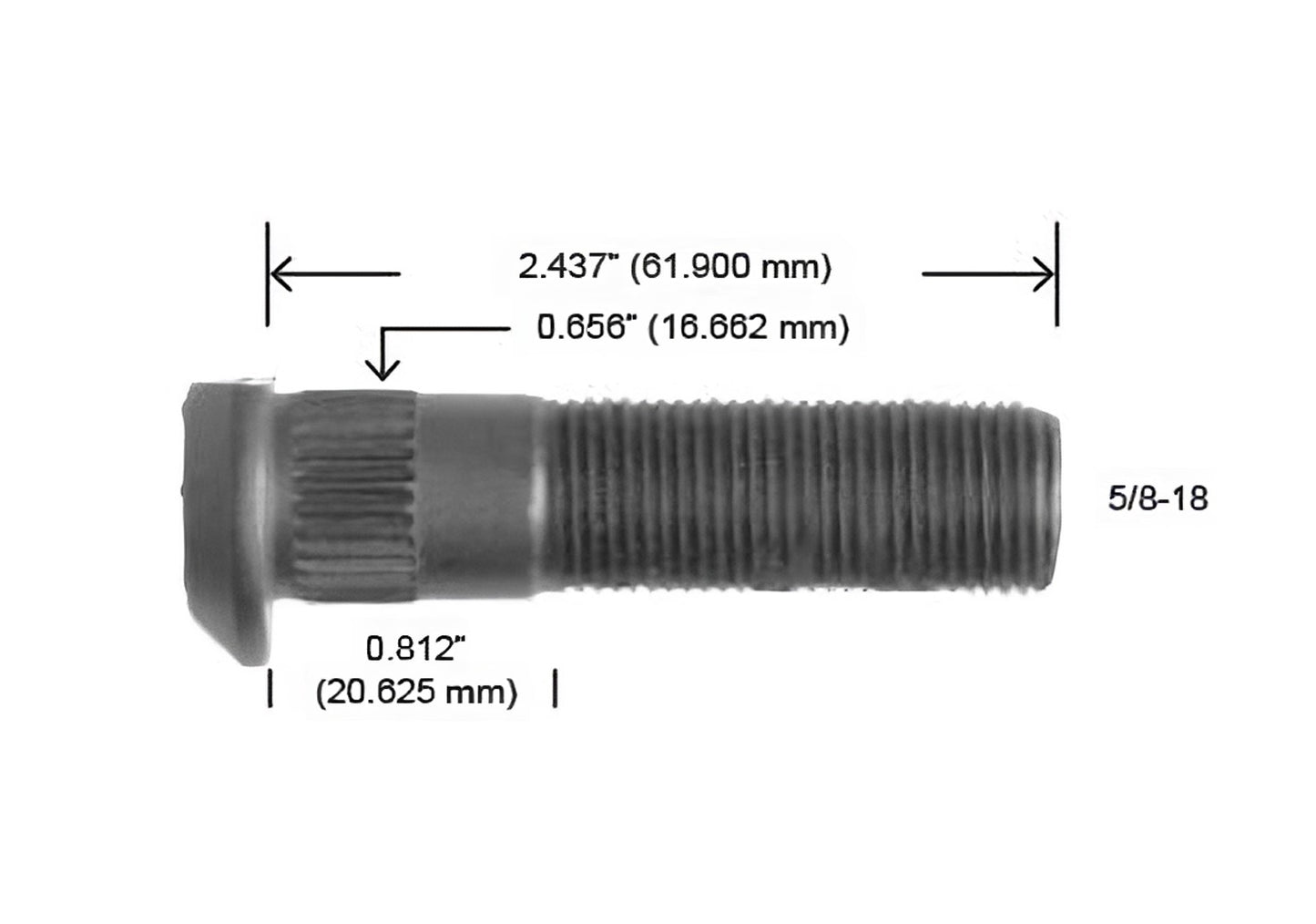 3035-R BIRLO 5/8-18 F350 DOBLE RODADA USA