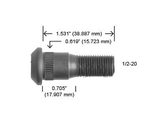 3062-R BIRLO 1/2-20 F250 F350 1 TONELADA