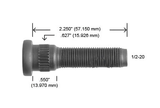 3177-R BIRLO 1/2-20 X 2 1/4 F150/250