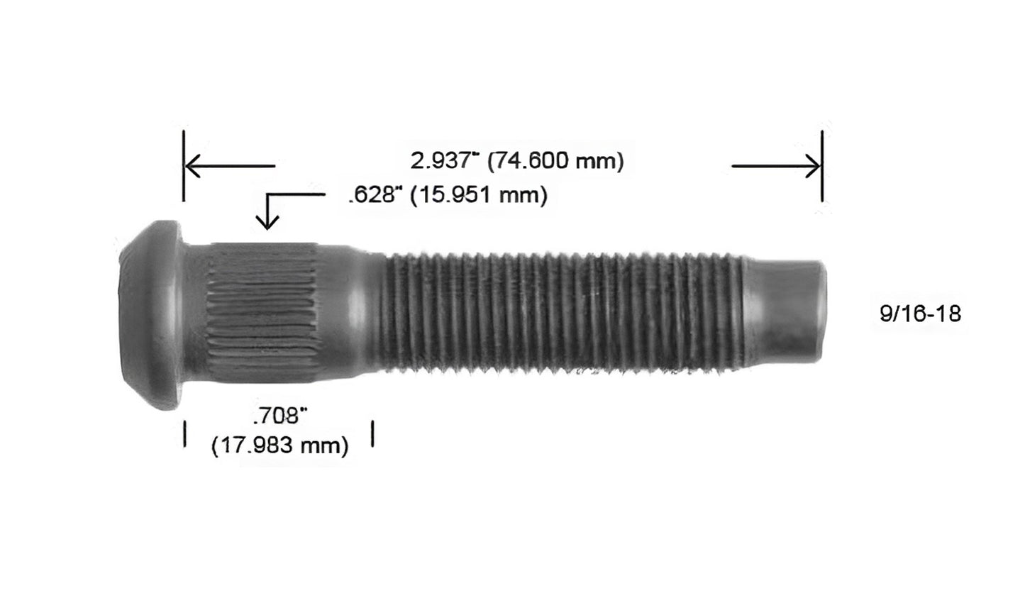 3187-R BIRLO 9/16-18X2.937 FORD 350 SUPER DUTY TRAS. (H3