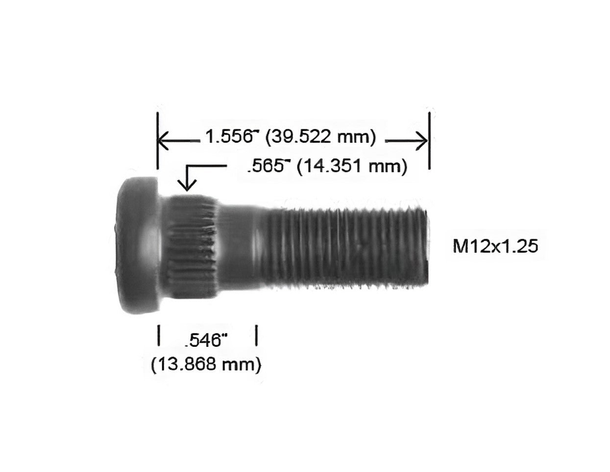 4163-R M12 X 1.25 NISSAN TSURU II