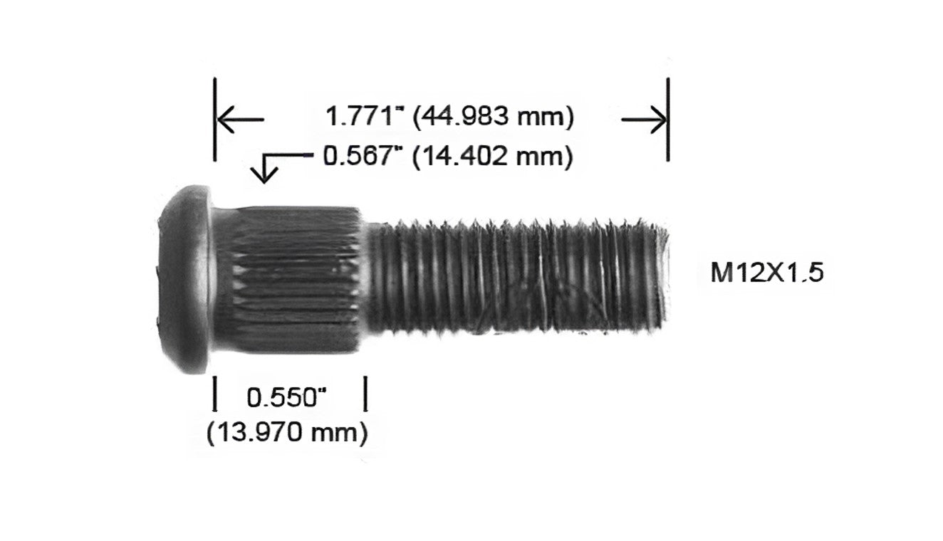 4601-R M12 X 1.5 X 45 PICKUP TOYOTA