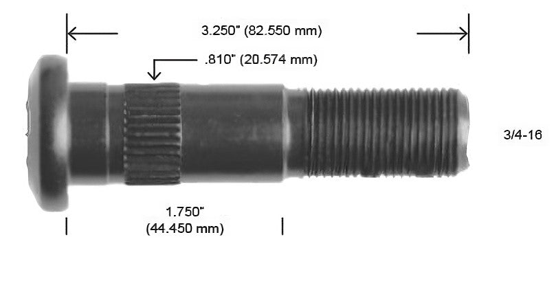 8120N-R BIRLO 3/4-16 X 3.203