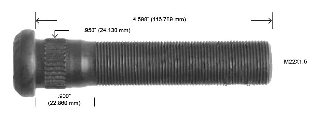 9501-R M22 X 1.5 X 4.6 NAVISTAR
